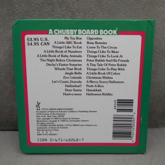 Christmas Wishes A Chubby Board Book by Alan Benjamin 1989 Little Simon - Picture 3 of 7
